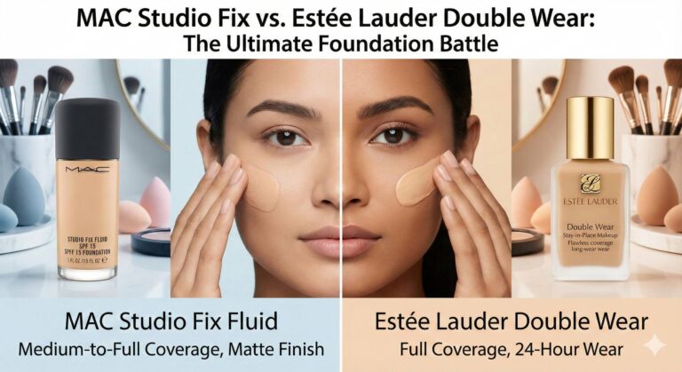 MAC Studio Fix vs Estée Lauder Double Wear Foundation